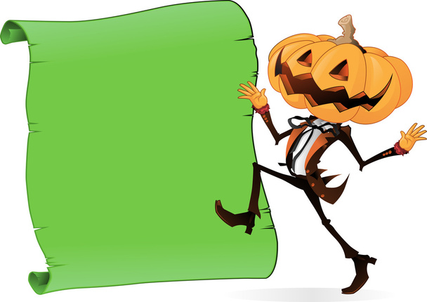 Страшно Хелловін характер з гарбуза - Вектор, зображення