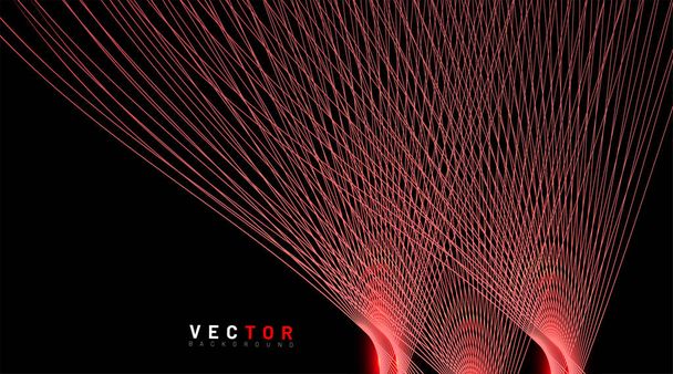 abstract vector background. curved lines on a black background. design technology. New texture for your design. - ベクター画像