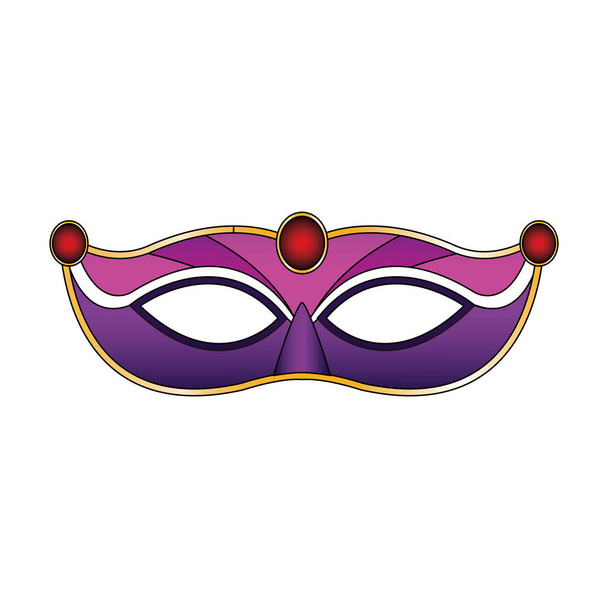 Mardi gras maska ikona na bílém pozadí - Vektor, obrázek