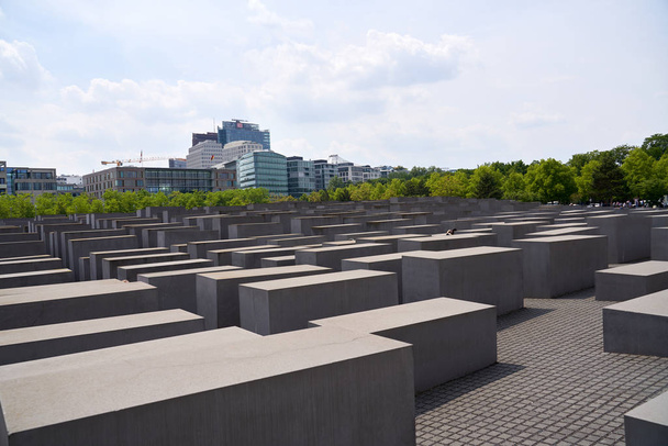 Memorial to victims of Holocaust in Berlin Germany - Zdjęcie, obraz