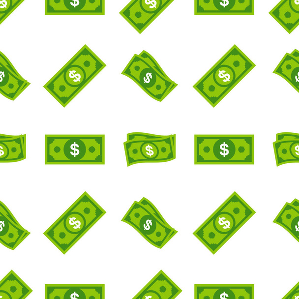 Seamless pattern with money dollar icon. Can use for textile, wallpaper, background, and wrapping paper. - Vektor, kép