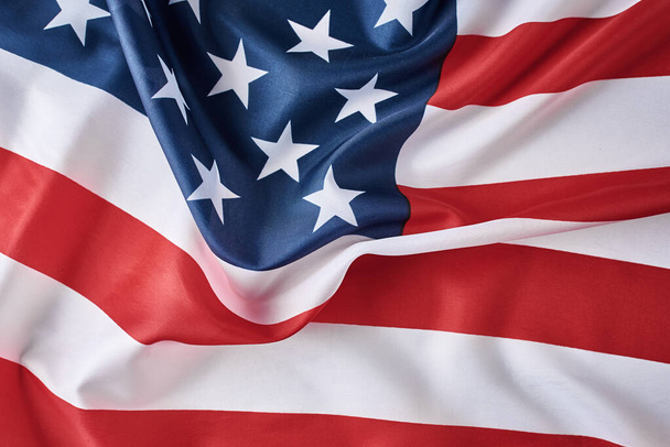 Sfondo bandiera americana. USA bandiera sventolando, primo piano
 - Foto, immagini