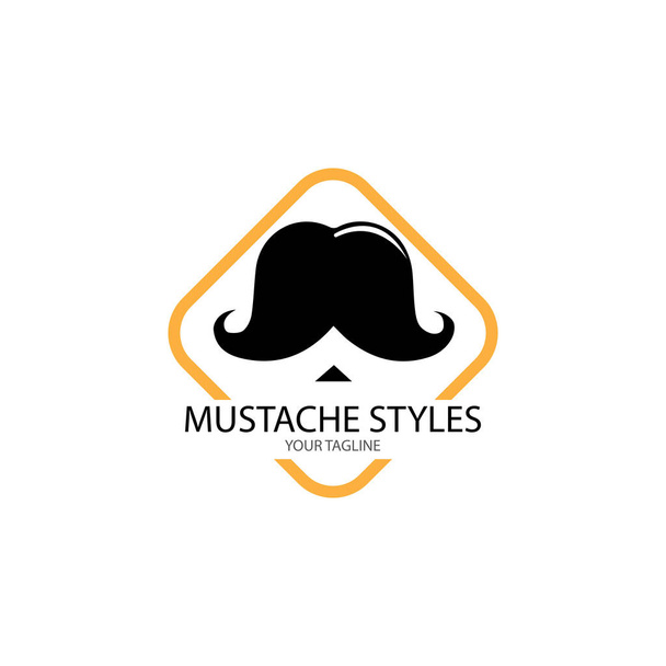 Mustache icon vector ilustration template - Vektor, obrázek
