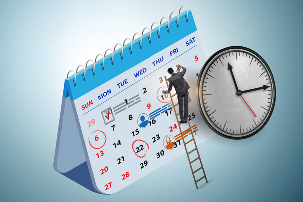 Концепция бизнес-календаря с предпринимателем
 - Фото, изображение