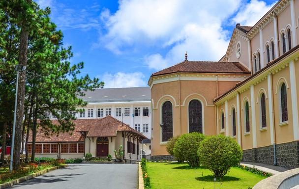 View of St. Nicholas Cathedral in Dalat, Vietnam - Photo, Image
