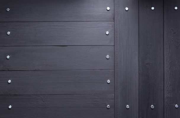 black wooden plank board background - Foto, Bild