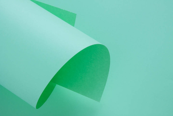 Mint-colored paper roll close-up - Φωτογραφία, εικόνα