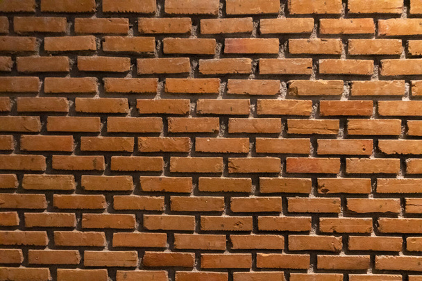 orange grunge brick wall background texture at thailand - Foto, Imagem