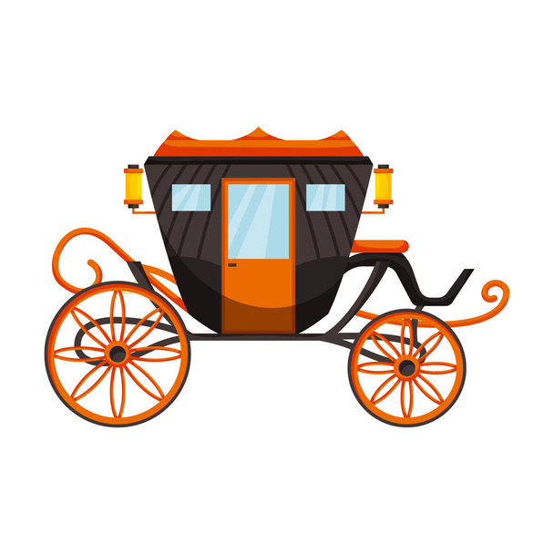 Vintage chariot vecteur icon.Cartoon vecteur icône vintage chariot isolé sur fond blanc
 . - Vecteur, image