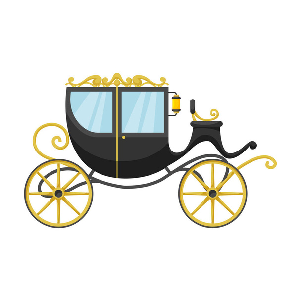 Oldtimer-Kutsche Vektor icon.cartoon Vektor-Symbol Oldtimer-Kutsche isoliert auf weißem Hintergrund . - Vektor, Bild
