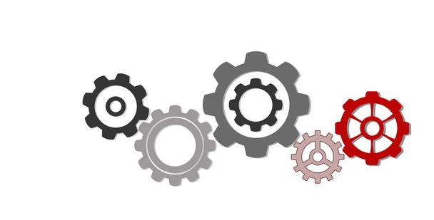 Gears and gears. Gear technology machine. Teamwork concept. - Photo, Image