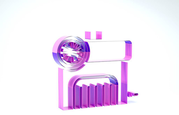 Icono del compresor Purple Air aislado sobre fondo blanco. 3D ilustración 3D render
 - Foto, Imagen