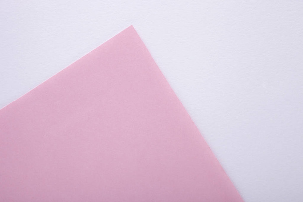 Textura de papel pastel rosa y blanco como fondo. Vista superior
 - Foto, imagen
