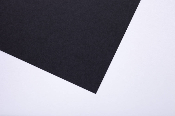 Fekete-fehér pasztell papír textúra, mint a háttér. Felülnézet - Fotó, kép