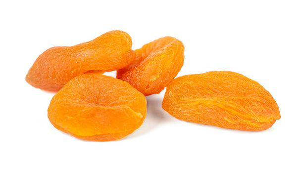 Dried apricots isolated on white background. Healthy food. - Fotoğraf, Görsel