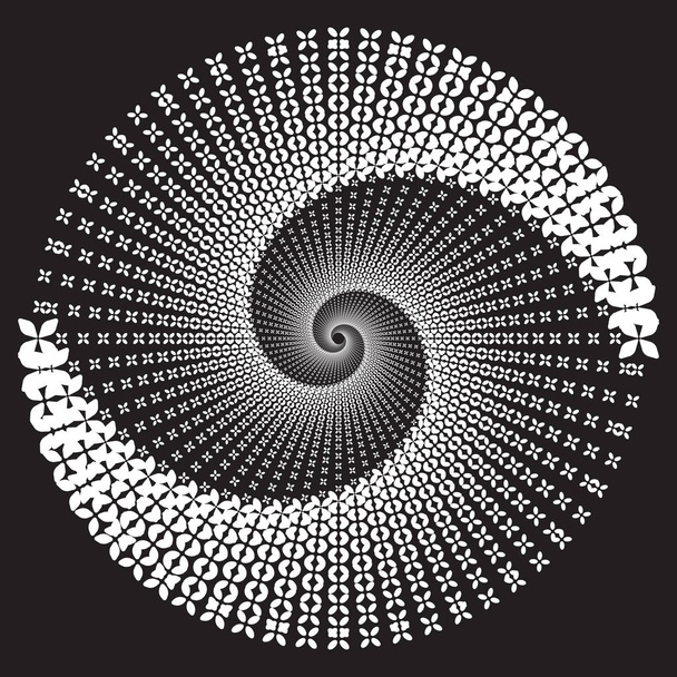 Patrón o textura de color espiral vectorial semitono punteado
 - Vector, imagen