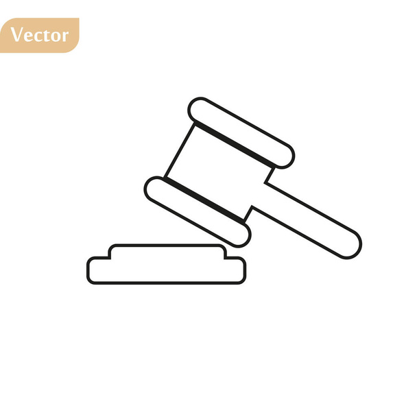 juez o icono de martillo de subasta. EPS10 vector de ilustración
 - Vector, Imagen