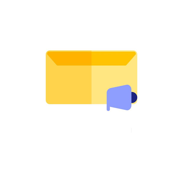иконка сообщения дизайн плоский стиль, значок почты, иконка вещания, логотип и шаблон презентации
 - Вектор,изображение