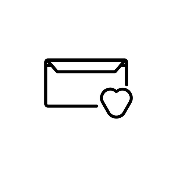 message icône conception ligne style, icône d'amour, logo et modèle de présentation
 - Vecteur, image