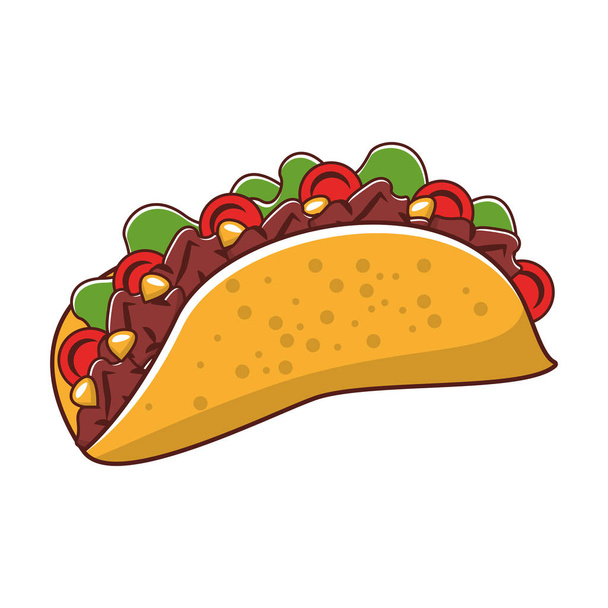 mexico culture and foods cartoons - Vector, afbeelding