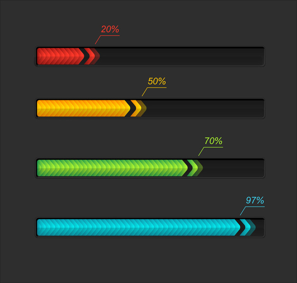 Progress loading bars - Vector, imagen