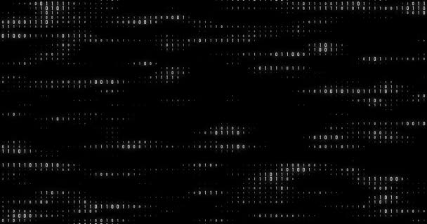Binary code waves with 0 and 1 signs. 4K motion graphics background. - Footage, Video