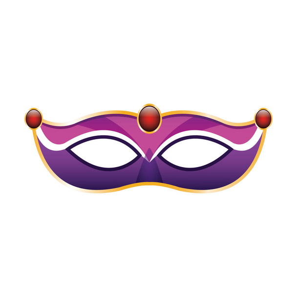 Mardi gras maschera icona, design piatto
 - Vettoriali, immagini