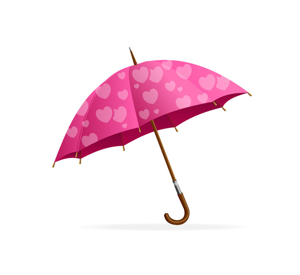 Pink heart Umbrella - Wektor, obraz