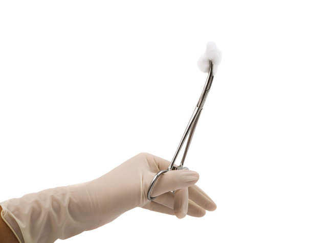 Sebészeti eszköz, az orvos keze - Fotó, kép