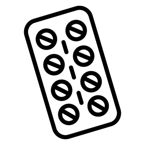 Píldoras tira aislado icono del vector que se puede modificar o editar fácilmente
 - Vector, Imagen