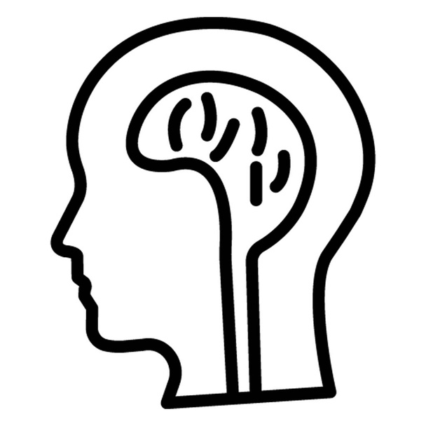 Ανθρώπινο κεφάλι απομονωμένο εικονίδιο διάνυσμα που μπορεί εύκολα να τροποποιηθεί ή να επεξεργαστεί - Διάνυσμα, εικόνα