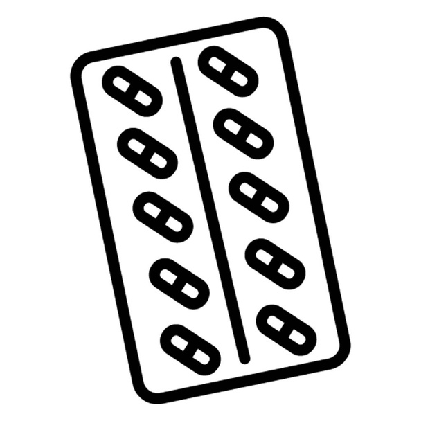 Pills Strip Isolated Vector icon which can be easily modified or edit - Vector, Image