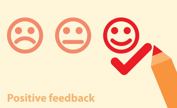 positieve feedback concept - Vector, afbeelding