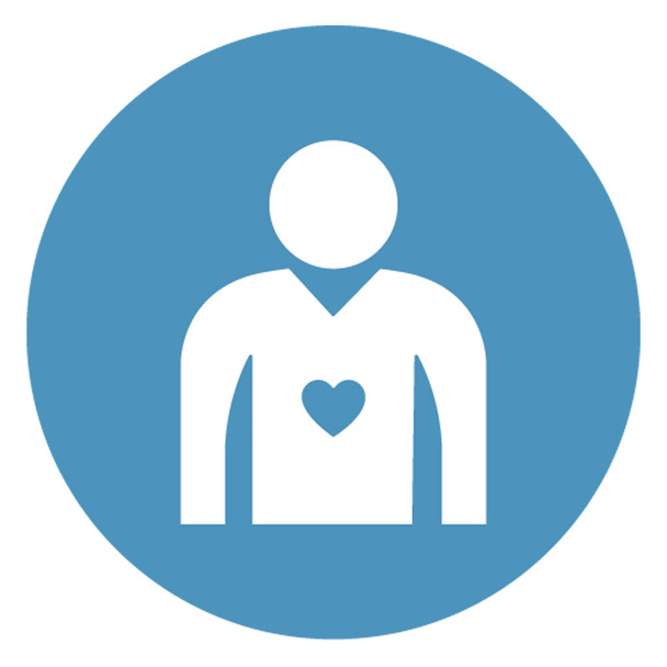 Human Heart Isolated Vector icoon die gemakkelijk kan worden gewijzigd of bewerkt - Vector, afbeelding