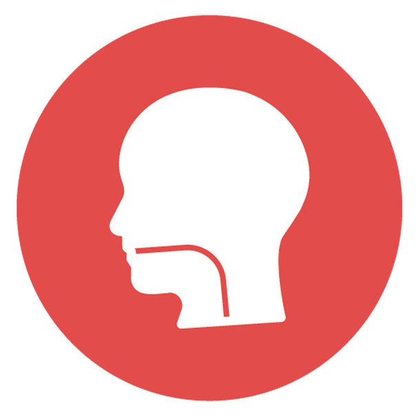 Isoliertes Vektorsymbol für den menschlichen Kopf, das leicht verändert oder bearbeitet werden kann - Vektor, Bild