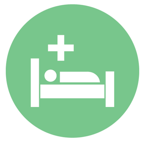 Ícone de vetor isolado de cama de hospital que pode ser facilmente modificado ou editar
 - Vetor, Imagem