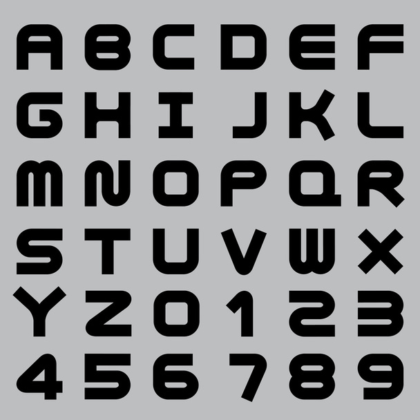 Smooth Alphabet Set - Διάνυσμα, εικόνα