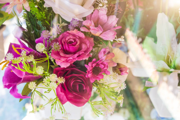 Plastic Floral Bouquet with flare - 写真・画像
