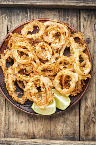 Fried squid rings breaded - Photo, Image