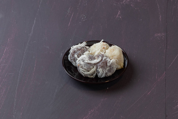 Coconut Dumpling with Pandanus Flavour and Toddy Palm Cake - Zdjęcie, obraz