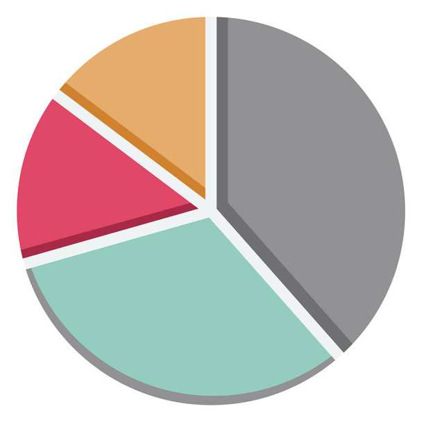 Circular chart, infographic Color Isolated Vector icon which can be easily modified - Vector, Image