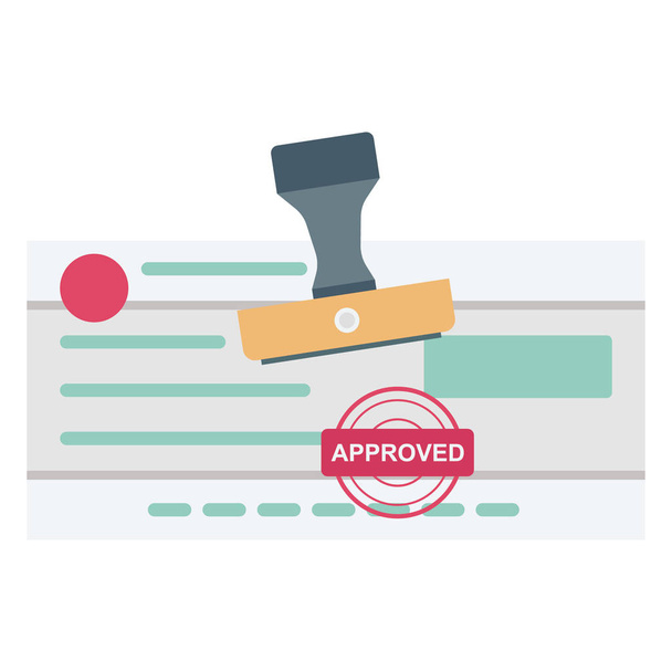 Authorization, banking Color Isolated Vector icon which can be easily modified - Vektör, Görsel