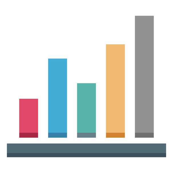 Bar chart, bar graph Color Isolated Vector icon which can be easily modified - Vector, Image