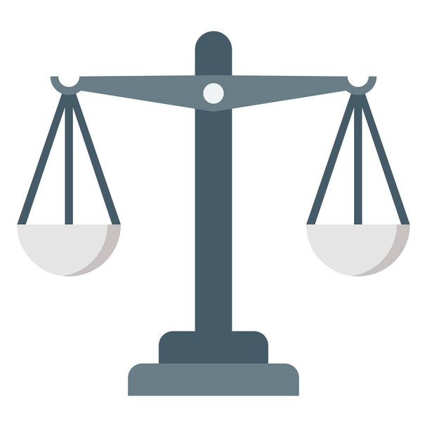 Balance scale, court Color Isolated Vector icon which can be easily modified - Vector, Image