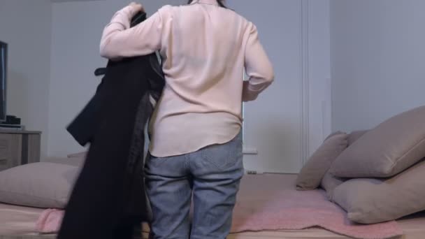 Woman feeling bad and back pain - Video, Çekim