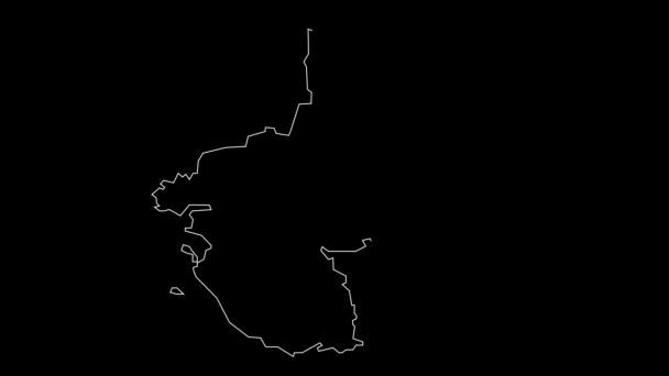 Pays de la loire France карту контури анімації - Кадри, відео