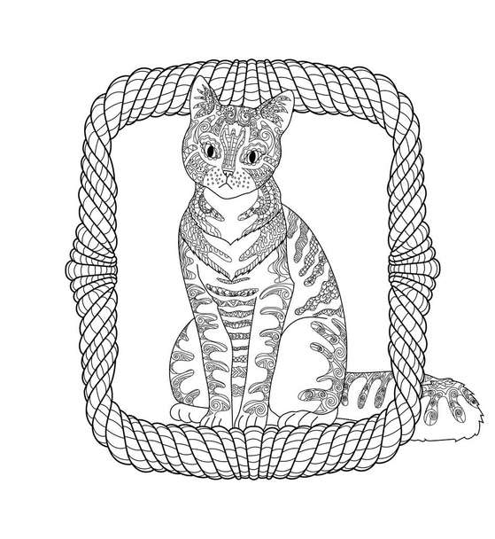 High detail patterned cat. - Vector, Image