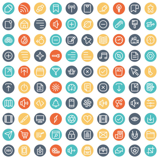 Web and Mobile Material Bold Isolated Vector Icons Set every single can be easily modified or edited - Vector, Image