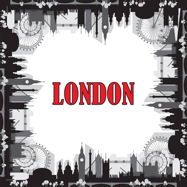Silueta Skyline de Londres 7
 - Vector, Imagen