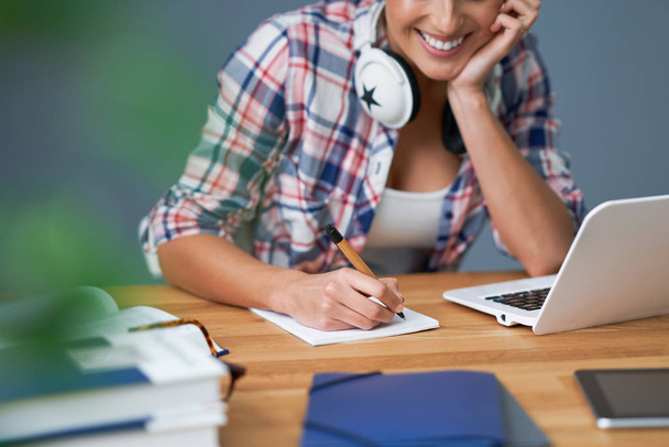 Female student learning at home - Photo, Image